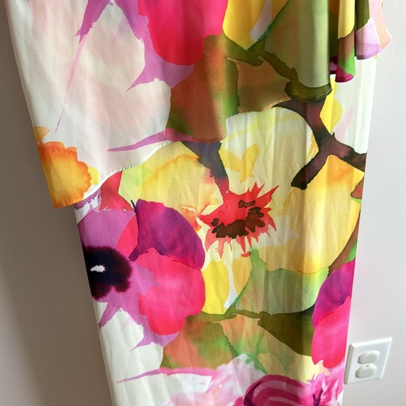 Josie Natori Eden Tiered Sleeveless Maxi Dress - Size 0 - Picture 3 of 7